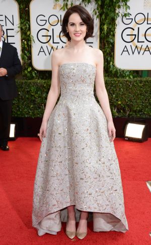 2014 Golden Globes - Red Carpet - Michelle Dockery in Oscar De La Renta